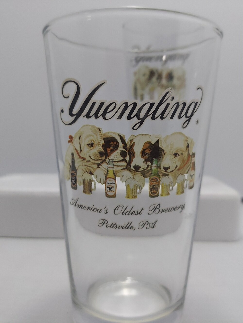 Yuengling Clear Pint Glass with Dog Artwork - Clear - Picture 3 of 14